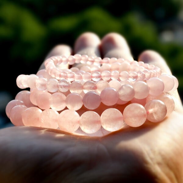 “Love” Rose Quartz Bracelet-8mm - Image 10