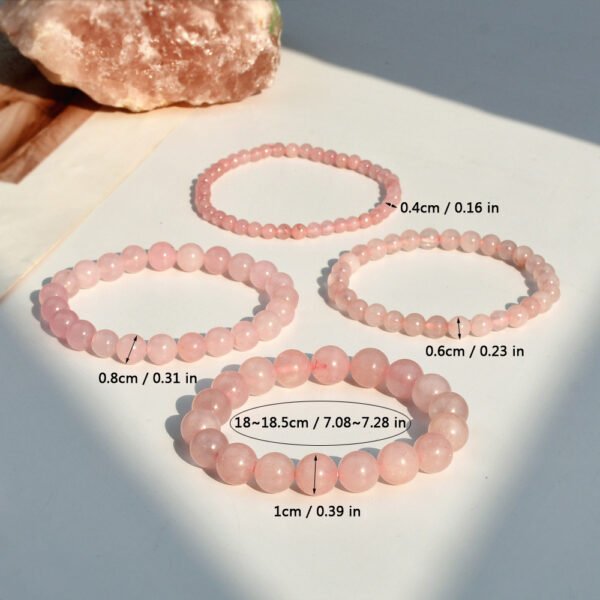 “Love” Rose Quartz Bracelet-8mm - Image 6