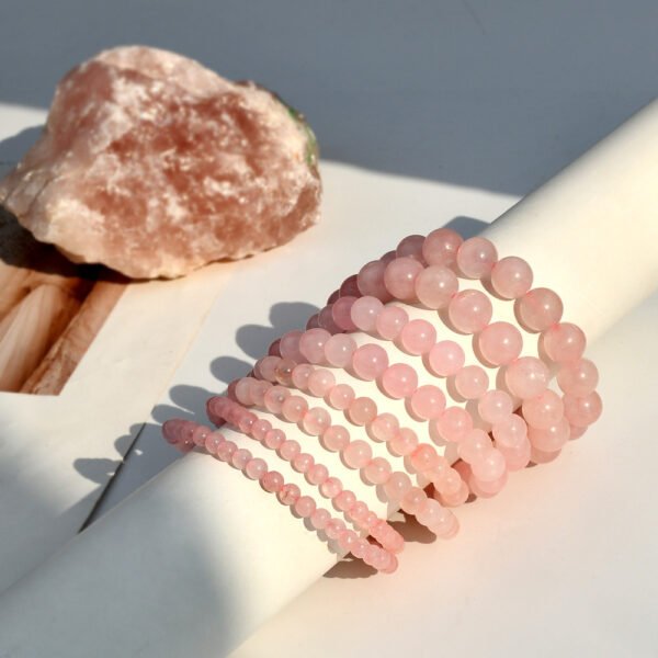 “Love” Rose Quartz Bracelet-8mm - Image 8
