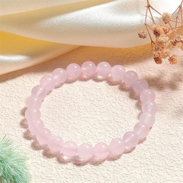 “Love” Rose Quartz Bracelet-8mm - Image 5