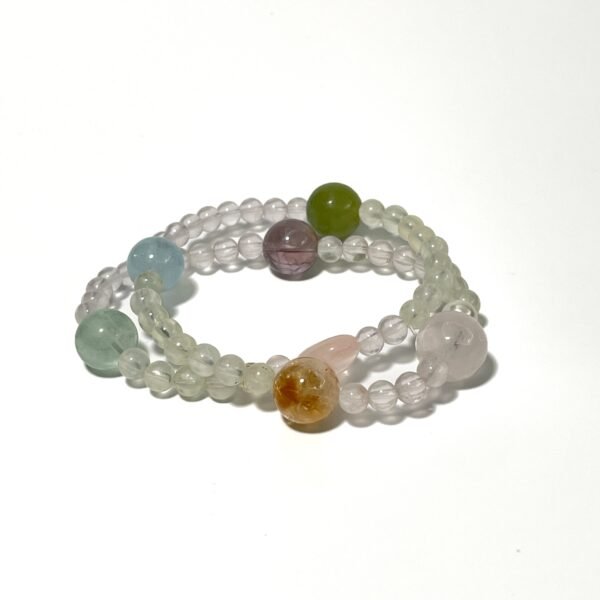 Double-Wrap Planet Crystal Bracelet