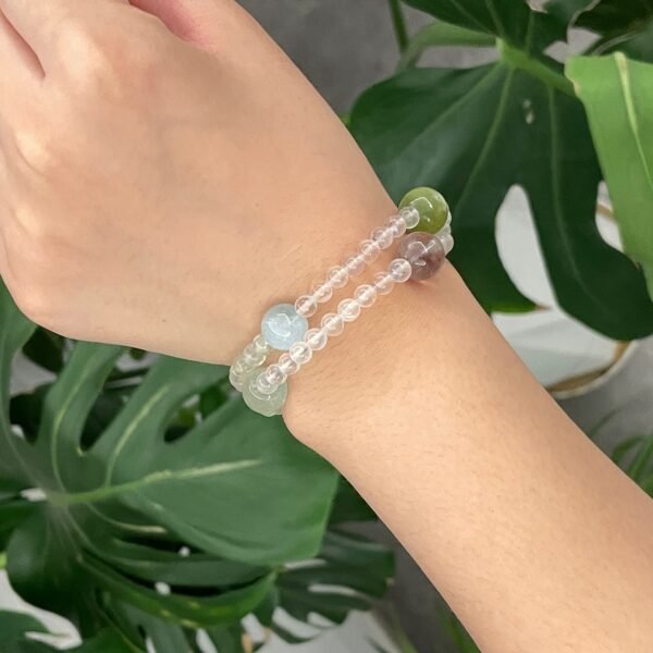 Double-Wrap Planet Crystal Bracelet - Image 5