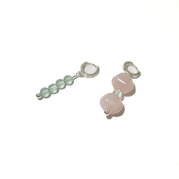 Blush Aura – Rose Quartz & Green Fluorite Crystal Jewelry Set - Image 9